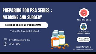Prescribing Safety Assessment Series Session 6 Medicine and Surgery