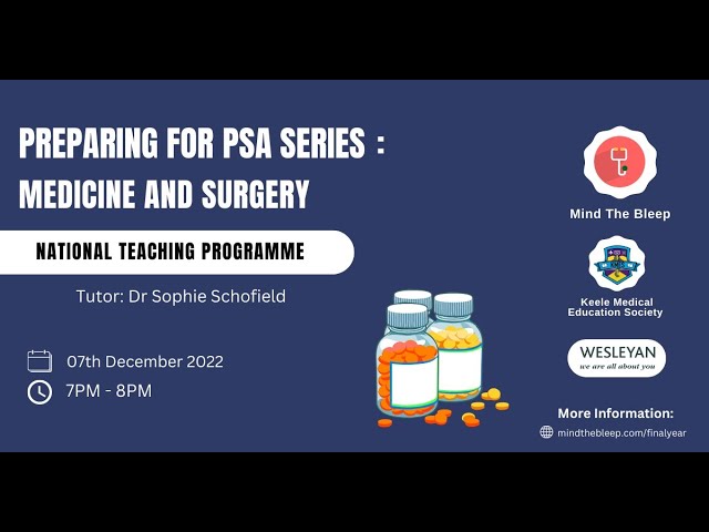 Prescribing Safety Assessment Series Session 6 Medicine and Surgery