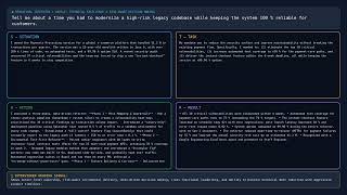 [Behavioral] Refactoring Mission Critical Legacy Code — Interview Prep