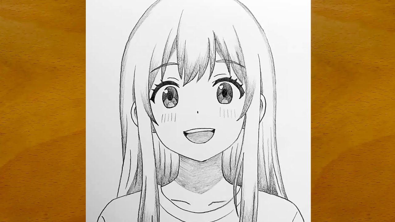 Как нарисовать милую аниме-девушку || Оригинальный рисунок персонажа || Простой аниме-набросок