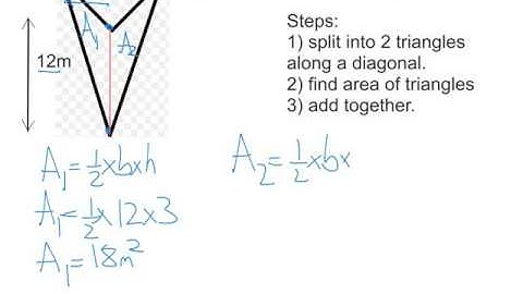 Quadrilaterals: arrowhead kite area