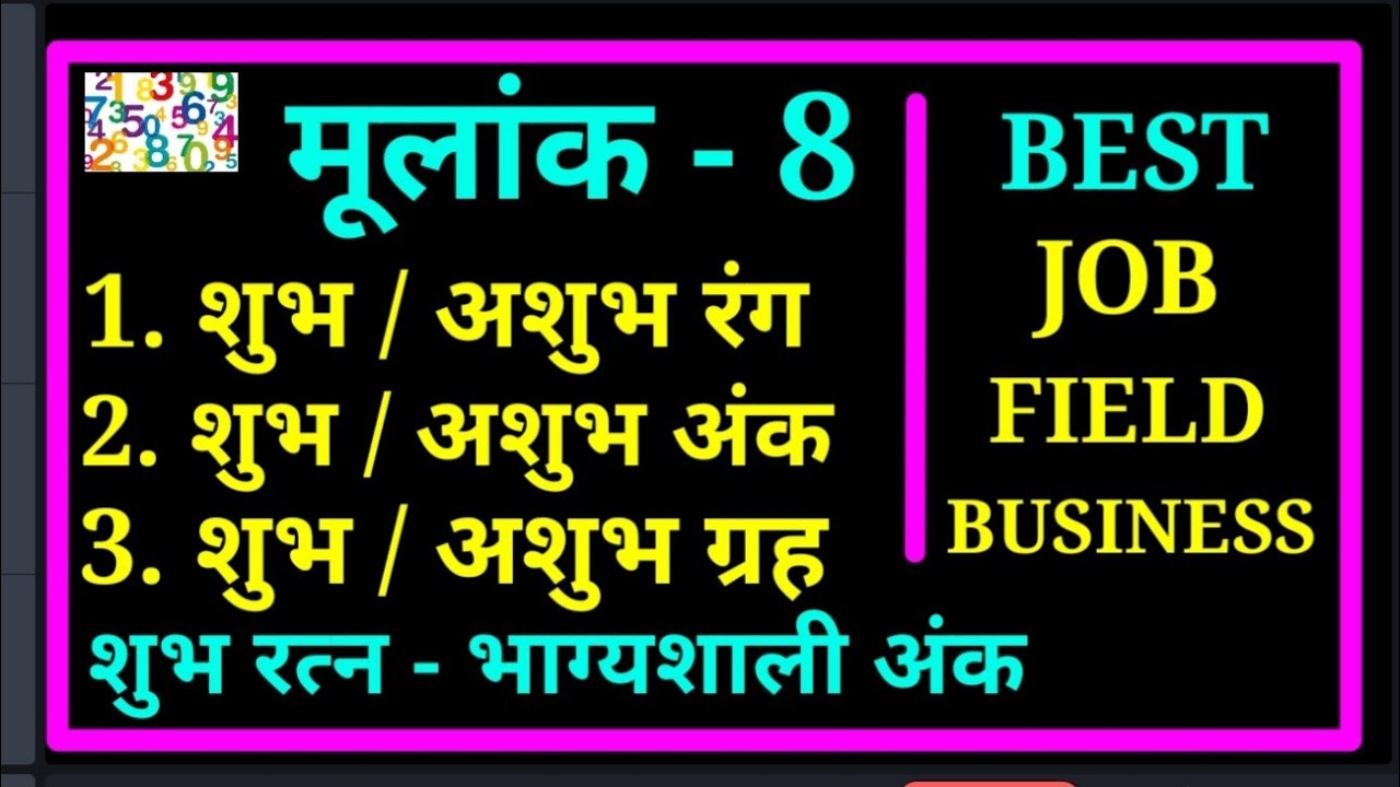 Mulank 8 | Mulank 8 in Numerology and its success secrets | मूलांक 8 की