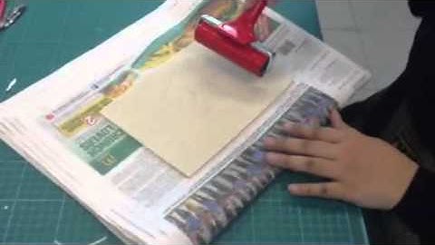 Lino block printmaking tutorial part 5 of 9