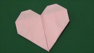 Origami "Heart"Overly easy超簡単「ハート」折り紙