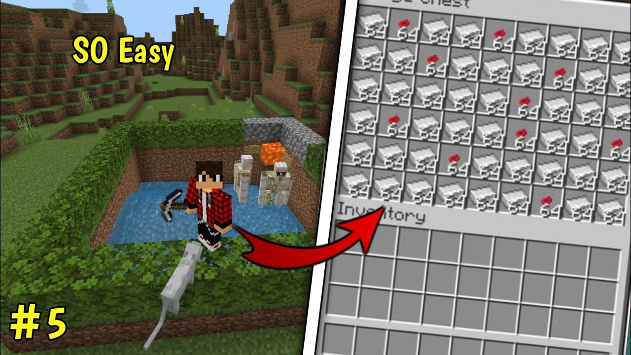 Minecraft Iron Farm | Minecraft Pe Survival Series - YouTube
