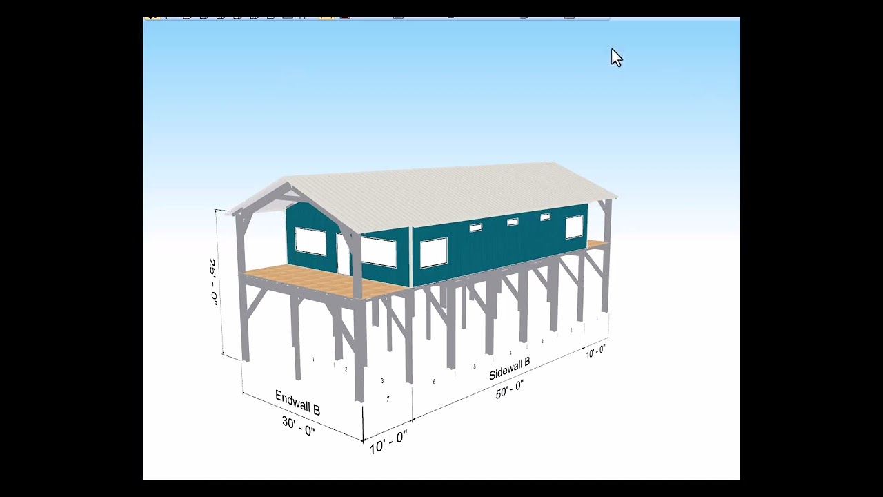 30 x 50 ELEVATED GALVANIZED STEEL  HURRICANE RESISTANT FT MYERS FLORIDA BARNDOMINIUM