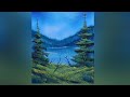 Bob Ross style how to highlight grass | Landscape using wet on wet method of painting