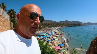 The Nerja beach we stay away from in the summer. 