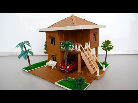 Make A Beautiful Cardboard House Step by Step 2021 @BackyardCrafts