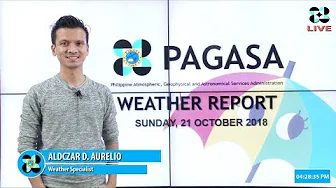 Public Weather Forecast Issued at 4:00 PM October 21, 2018
