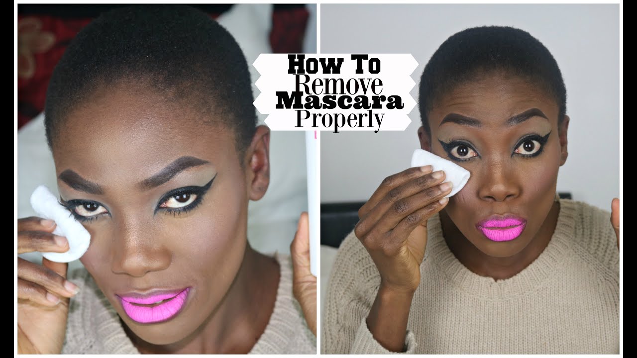 HOW TO REMOVE MASCARA PROPERLY AND EASILY Makeup removal Tutorial