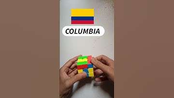How to make Columbia flag in cube 3x3 #shorts