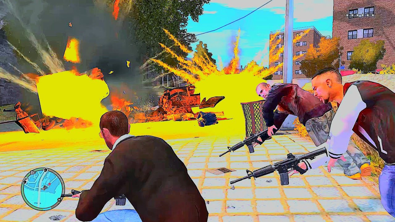GTA 4: Niko, Johnny & Luis' Epic 6-Star Rampage + Intense Police Chase in Liberty City - # 3