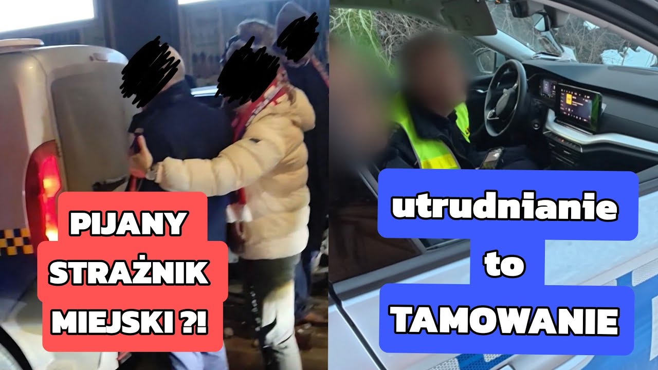 PIJANY STRAŻNIK MIEJSKI doprowadził do KOLIZJI RADIOWOZEM !