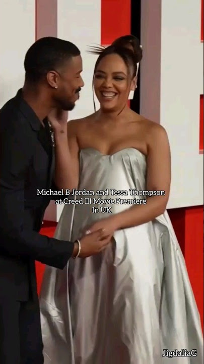 #tessathompson And #michaelbjordan 😍 At Creed III Movie Premiere Red-carpet In UK #shorts