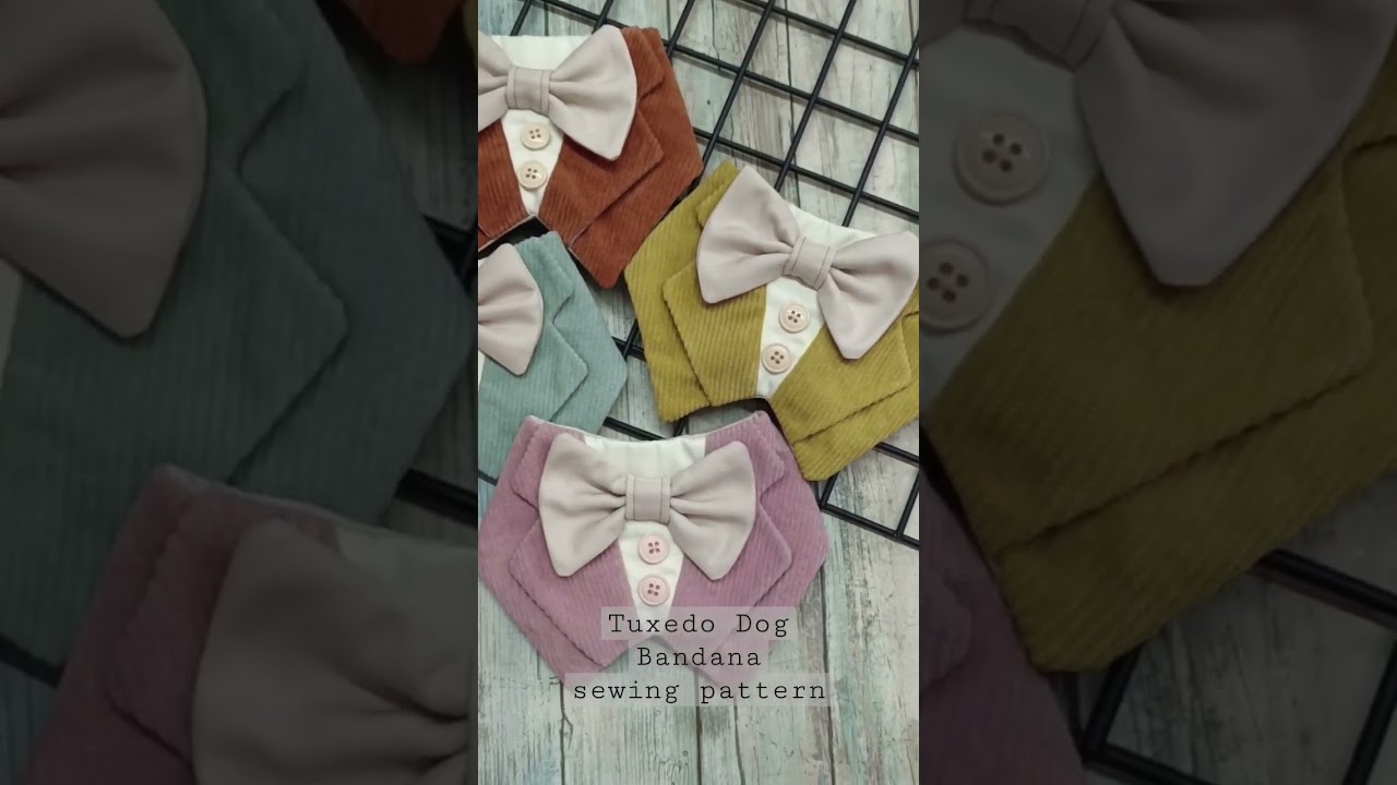 Tuxedo Dog Bandana for your dapper dogs!