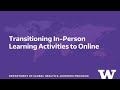 Transitioning to online courses