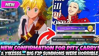 New Confirmation For Pity Carry Over & Yikesss... Big F2P Summons Were Horrible... 7Ds Origin