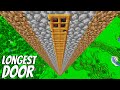 What's inside LONGEST DOOR in Minecraft? I can build BIGGEST DOOR ! Secret bunker
