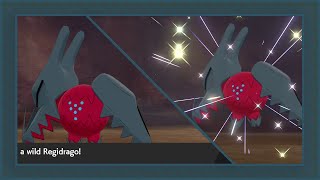Shiny Regidrago in Pokemon Sword after 6,445 resets