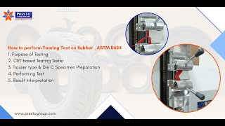 Tearing Test on Rubber | ASTM D624 Explained in Hindi | Presto UTM Demo for Die B, C, T