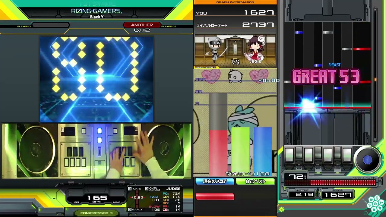 beatmania IIDX】初見ハード！RIZING-GAMERS. / BlackY - YouTube