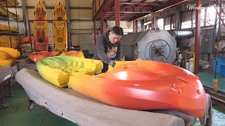 Process of BAKING Fishing Boats. Korean Kayak Factory