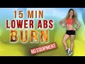 15 min LOWER ABS burn [NO repeat; NO equipment]
