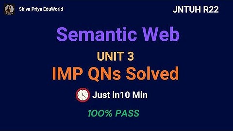 Semantic Web Unit 3 Explained in Simple | RDF, XPath, XSL, XQuery | Full Unit Covered JNTUH R22
