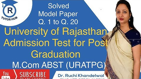 URATPG | A.B.S.T | Solved Test Paper 4 | Q. 1 to Q.20 |Dr. Ruchi Khandelwal