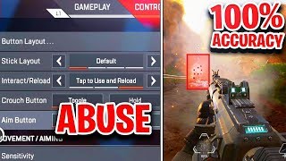 How To ABUSE Aim Assist + Improve Aim PS4/XBOX Controller Apex Legends! (BEST Settings Apex Legends)