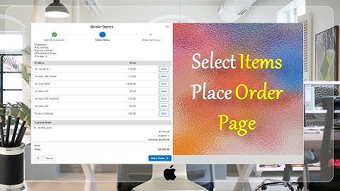 Create Select Item Place Order Page - Part 18(B)