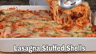 Super EASY Lasagna Stuffed Shells Recipe | How To Make Stuffed Shells Pasta Stuffed Lasagna Shells Recipe