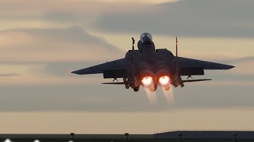 DCS F-15E Strike Eagle Full Afterburner Take-off