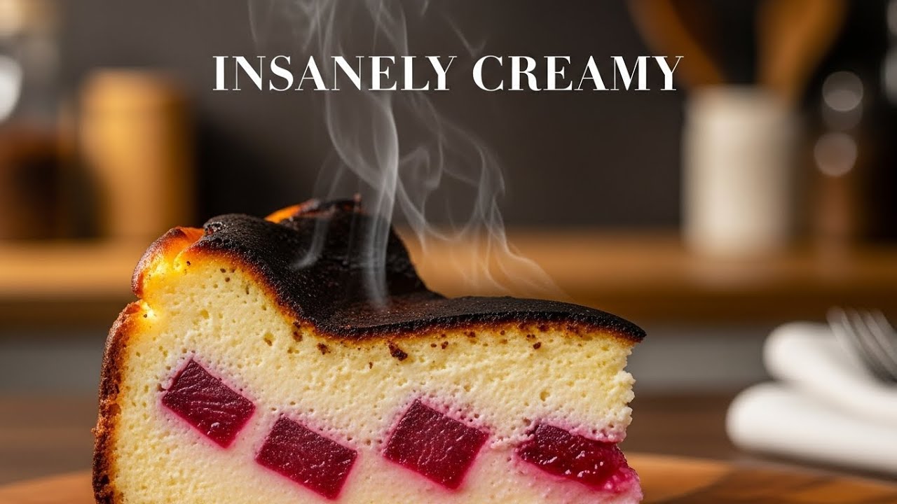 Red Wine Pear Basque Cake: Elegant & Easy Recipe | JOJO BAKING