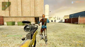 Counter Strike Source - Zombie Mod Online Gameplay on cs_compound  Map