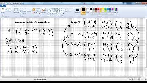suma y resta de matrices