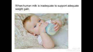 when to use infant formula