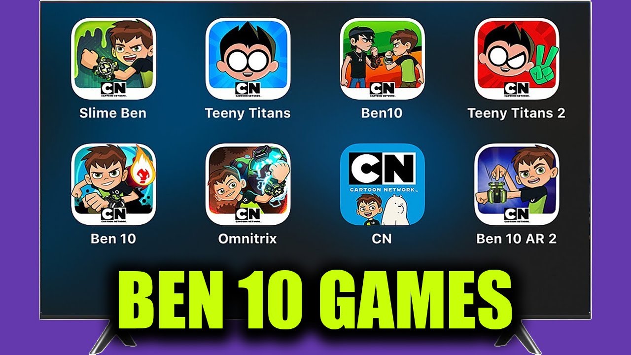[iPad Ben10] Ben 10 Slime Ben, Teeny Titans, Ben 10 Heroes, Teeny Titans 2, Ben 10 Up to Speed