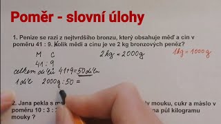 Poměr - slovní úlohy