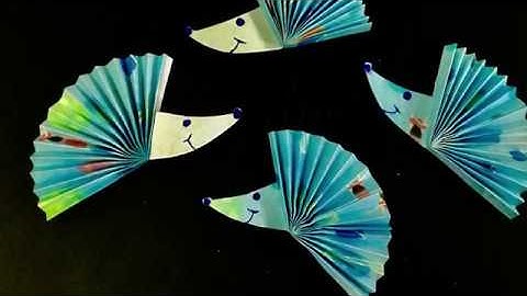 Cách gấp con Nhím đơn giản bằng 1 tờ giấy | Handmade | Diy | Rainbow colors