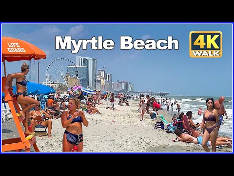 【4K】WALK Myrtle BEACH South Carolina USA 4k video Travel Vlog