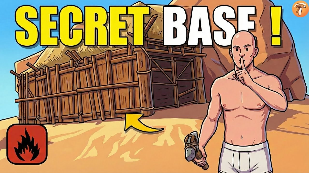 Secret Base Hidden Inside a Rock | Oxide Survival Island