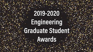 2019-2020 Engineering Graduate Program Awards