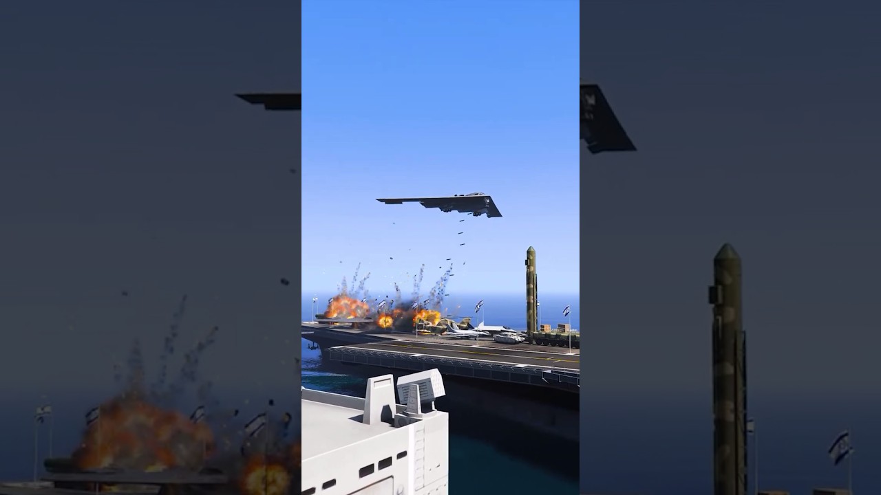 B2A Bomber Airstrikes To Destroy Navy Aircraft Carrier Gta-5 ep520 