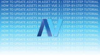 How to Update Assets in Asset Vue 3 : Step-by-Step Tutorial
