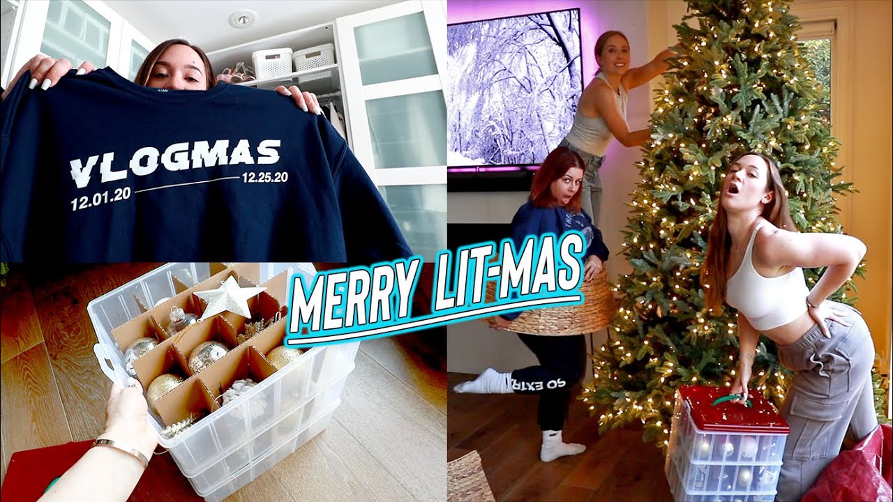 putting up our christmas tree early cause 2020 sucks!!