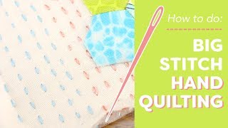 Big stitch quilting, or hand is a simple and beautiful way to add
personal touch your quilt. with just few basic items little
patience...