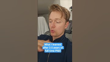 What I learned after 3.5 years of full time PhD!