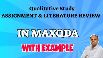 How to Use MAXQDA for Qualitative Research, Literature Review & Assignment Writing With Example||